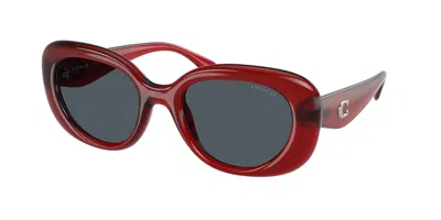 Coach Hc8391u Cr609 586287 Women's Sunglasses Red Size 53