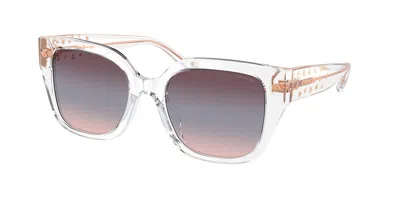 Coach Hc8392u Cr611 51110j Women's Sunglasses Clear Size 53 In Transparent
