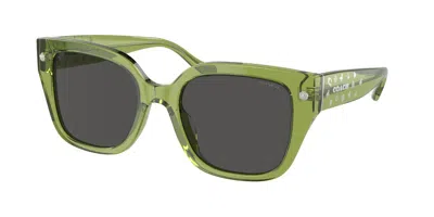 Coach Hc8392u Cr611 581087 Women's Sunglasses Green Size 53