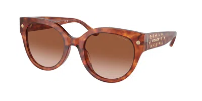 Coach Hc8393u Cr612 577413 Women's Sunglasses Tortoiseshell Size 53