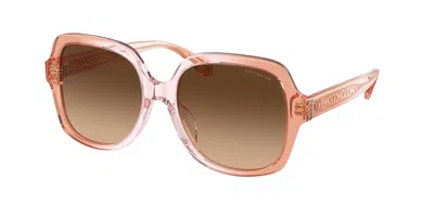 Coach Hc8395f Cr962 Asian Fit 581274 Women's Sunglasses Pink Size 56 In Brown