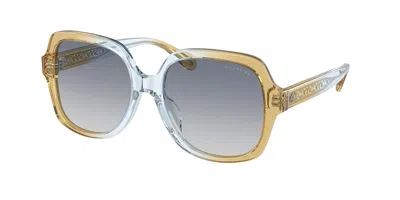 Coach Hc8395u Cr614 581435 Women's Sunglasses Blue Size 54 In White