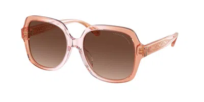 Coach Hc8395u Cr614 Polarized 5812t5 Women's Sunglasses Pink Size 54