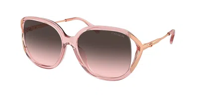 Coach Hc8396u Cr620 566646 Women's Sunglasses Pink Size 56