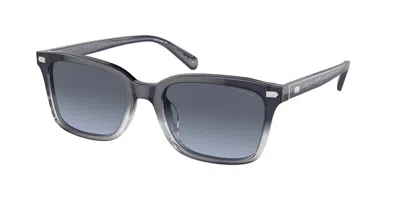 Coach Hc8398u Cr630 58168f Men's Sunglasses Blue Size 54 In Gray
