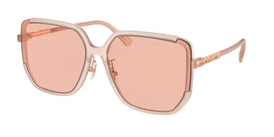 Coach Hc8401d Cr635 Asian Fit 580984 Women's Sunglasses Pink Size 64 In Gray