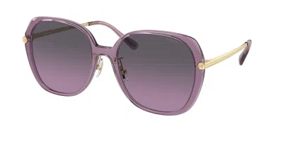 Coach Hc8403d Cr636 Asian Fit 582590 Women's Sunglasses Purple Size 59