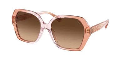 Coach Hc8404u Cr615 581274 Women's Sunglasses Pink Size 56