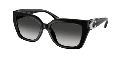 Coach Hc8408f Cw202 Asian Fit 50023c Women's Sunglasses Black Size 57