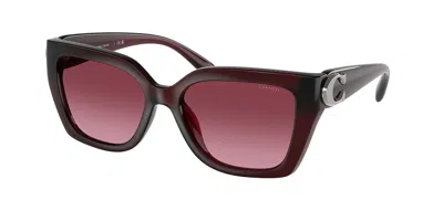 Coach Hc8408u Cw195 53938h Women's Sunglasses Burgundy Size 55