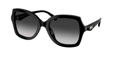 Coach Hc8410u Cw225 50023c Women's Sunglasses Black Size 56