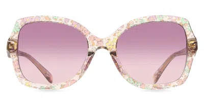Coach Hc8410u Cw225 58947w Occhiali Da Sole Chiari Per Donna In Pink