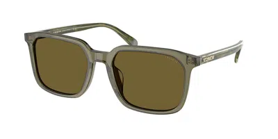 Coach Hc8411u Cw405 5848s7 Men's Sunglasses Green Size 55