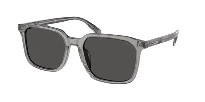Coach Hc8411u Cw405 584987 Men's Sunglasses Grey Size 55 In Gray
