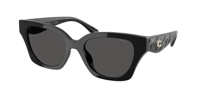 Coach Hc8418u Cad18 500287 Women's Sunglasses Black Size 53