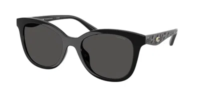 Coach Hc8419u Cad25 500287 Women's Sunglasses Black Size 55