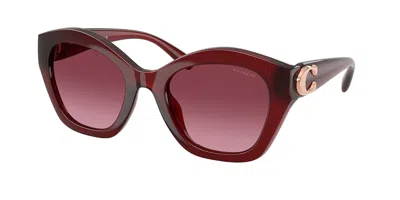 Coach Hc8421u Cad31 58708h Women's Sunglasses Burgundy Size 54
