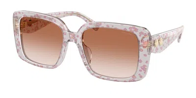 Coach Woman Sunglass Hc8424u Cad54 In White