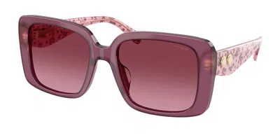 Coach Woman Sunglass Hc8424u Cad54 In Purple