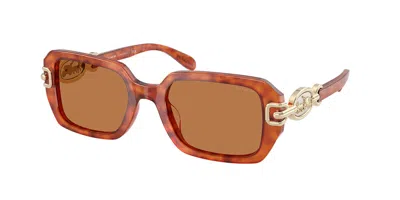 Coach Hc8425u Cad74 577473 Occhiali Da Sole Tartarugatishell Per Donna In Brown