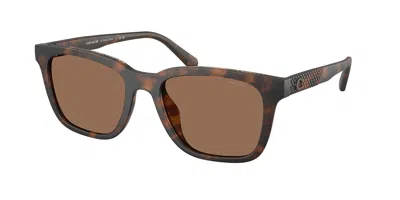 Coach Hc8426u Cad81 512073 Men's Sunglasses Tortoiseshell Size 54