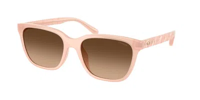 Coach Hc8429d Cae86 Asian Fit 511374 Women's Sunglasses Pink Size 56 In Neutral