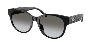 Coach Hc8430d Cae87 Asian Fit 50023c Women's Sunglasses Black Size 56