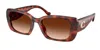 Coach Maxi Sculpted C Oversized Rectangle Sunglasses In Brown