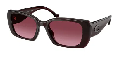 Coach Hc8435u Cby82 59158h Women's Sunglasses Red Size 54