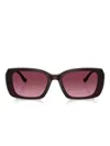 Coach Maxi Sculpted C Oversized Rectangle Sunglasses In Purple
