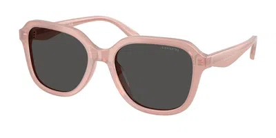 Coach Hc8437f Cby89 Asian Fit 591487 Women's Sunglasses Pink Size 56