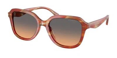 Coach Hc8437u Cby87 590018 Women's Sunglasses Brown Size 53