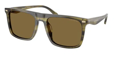 Coach Hc8440u Cby95 5907s7 Men's Sunglasses Green Size 57