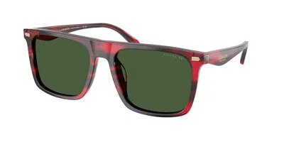 Coach Hc8440u Cby95 590871 Men's Sunglasses  Size 57 In Green