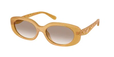 Coach Hc8443d Cby84 Vestibilità Orientale 591313 Occhiali Da Sole Gialli Per Donna In Purple