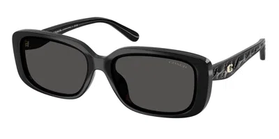 Coach Hc8444d Cby86 Asian Fit 500287 Women's Sunglasses Black Size 57
