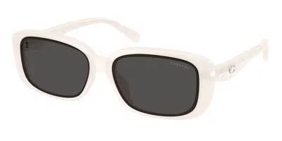 Coach Hc8444d Cby86 Asian Fit 579087 Women's Sunglasses White Size 57