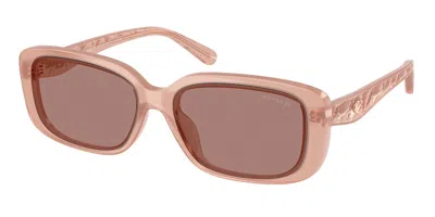 Coach Hc8444d Cby86 Asian Fit 591473 Women's Sunglasses Pink Size 57