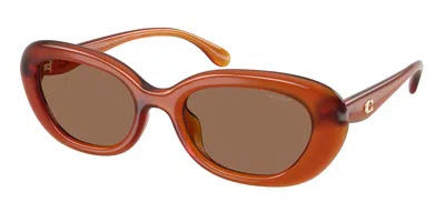Coach Hc8448u Cdp35 593073 Women's Sunglasses Orange Size 54