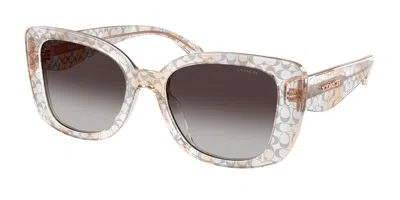 Coach Hc8450u Cdp48 59328g Women's Sunglasses Grey Size 52 In Gray