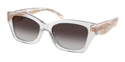 Coach Hc8451u Cdp49 59358g Women's Sunglasses Grey Size 54 In Gray