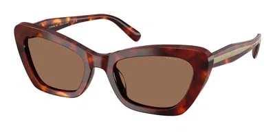 Coach Hc8452u Cdp52 593873 Women's Sunglasses Tortoiseshell Size 54