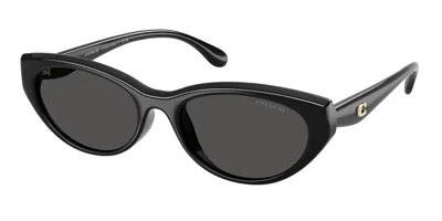 Coach Hc8456d Cdp42 Asian Fit 500287 Women's Sunglasses Black Size 55