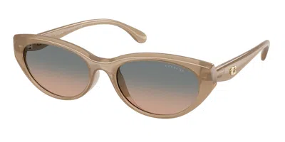 Coach Hc8456d Cdp42 Asian Fit 594413 Women's Sunglasses Brown Size 55