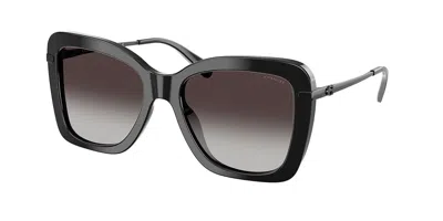 Coach Hc8461u Cfu03 50028g Women's Sunglasses Black Size 54
