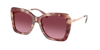 Coach Hc8461u Cfu03 59608h Women's Sunglasses Tortoiseshell Size 54 In Violet Tortoise