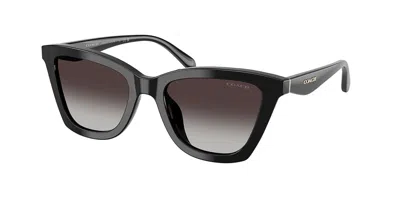 Coach Hc8464u Cfu10 50028g Women's Sunglasses Black Size 52
