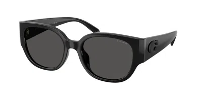 Coach Hc8469d Cfu17 Asian Fit 500287 Women's Sunglasses Black Size 54