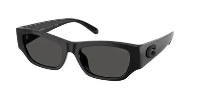 Coach Hc8470d Cfu16 Asian Fit 500287 Women's Sunglasses Black Size 55