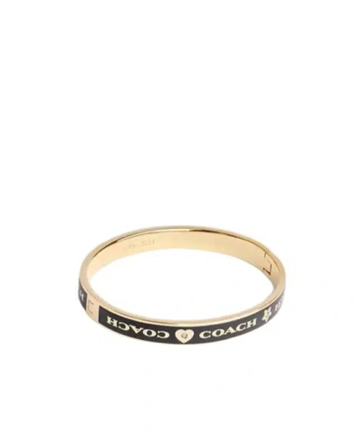 Coach Heart And Star Enamel Bangle In Yellow